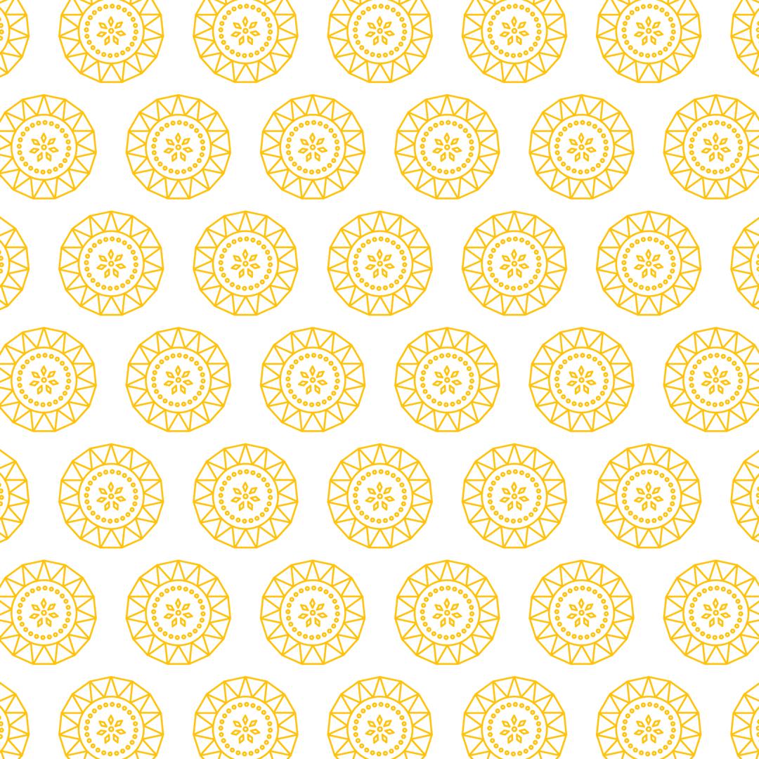 Seamless transparent yellow rosette pattern design background