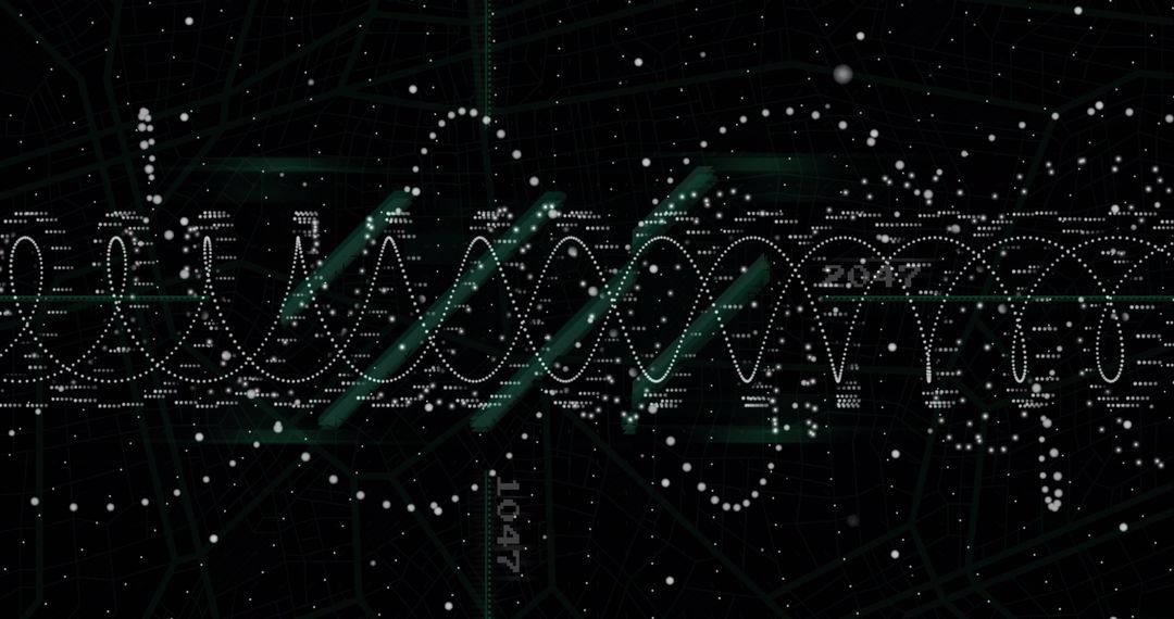 Futuristic Waveform Data Visualization on Digital Grid