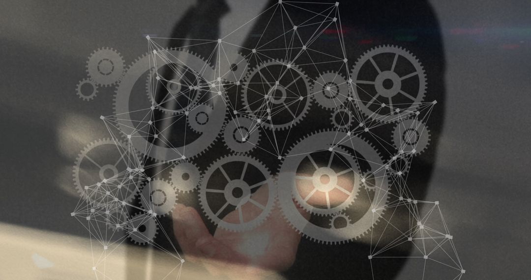 Conceptual Businessman Connected by Digital Innovations