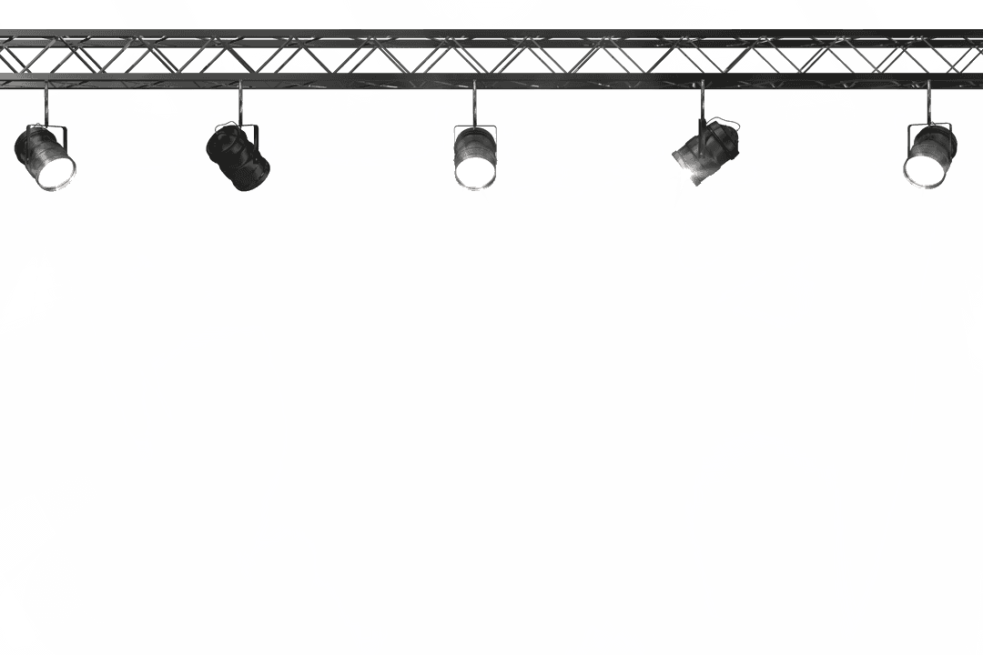 Theater Spotlight Lighting on Transparent Background for Event Design