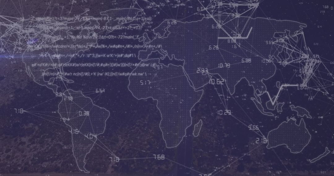 Global Data Flow and Communication Network on World Map - Free Images, Stock Photos and Pictures on Pikwizard.com