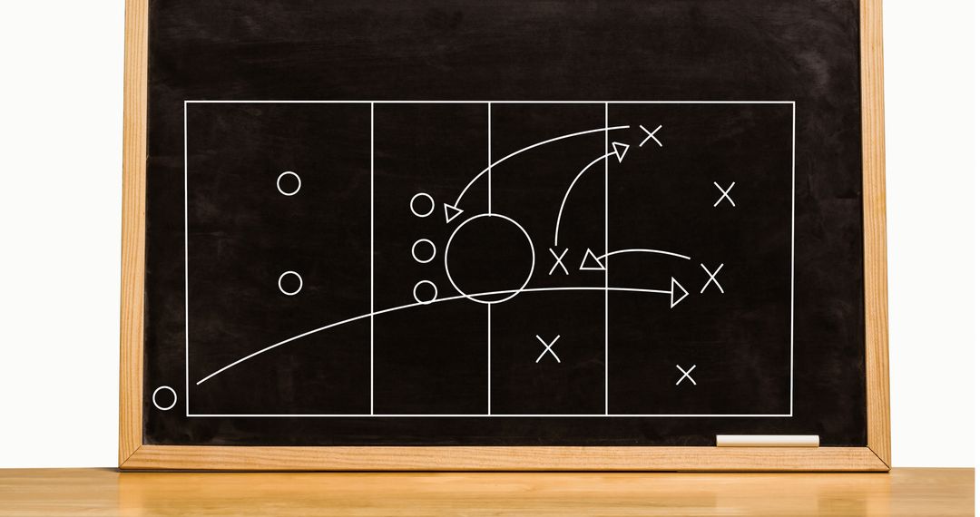 Football Strategy Hand Drawn on Chalkboard - Free Images, Stock Photos and Pictures on Pikwizard.com