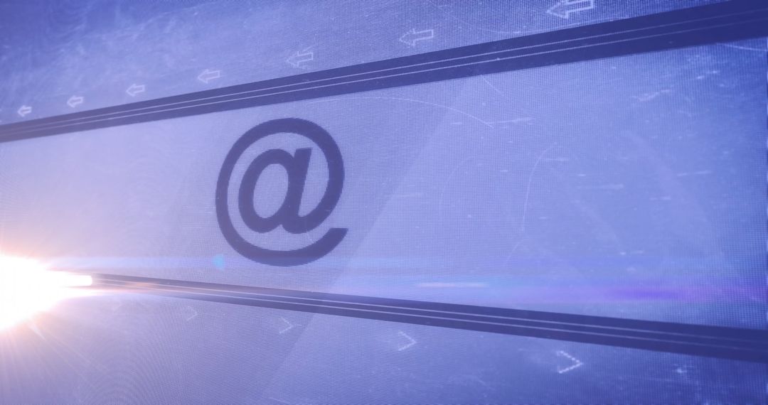 Digital Communication with Email Symbol and Arrows