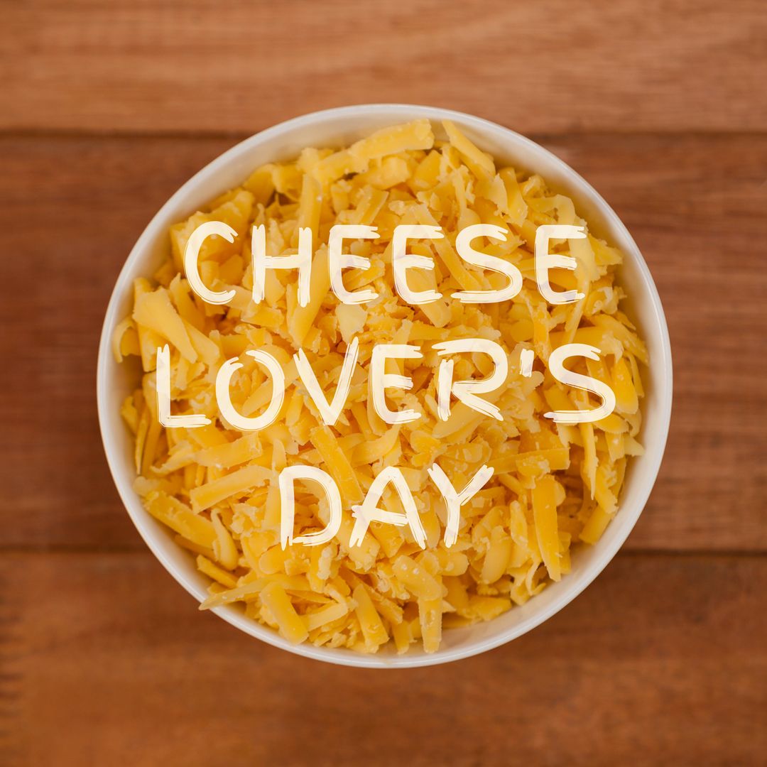 Cheese Lover's Day Celebrations: Bowl Overflowing with Shredded Cheese - Download Free Stock Templates Pikwizard.com