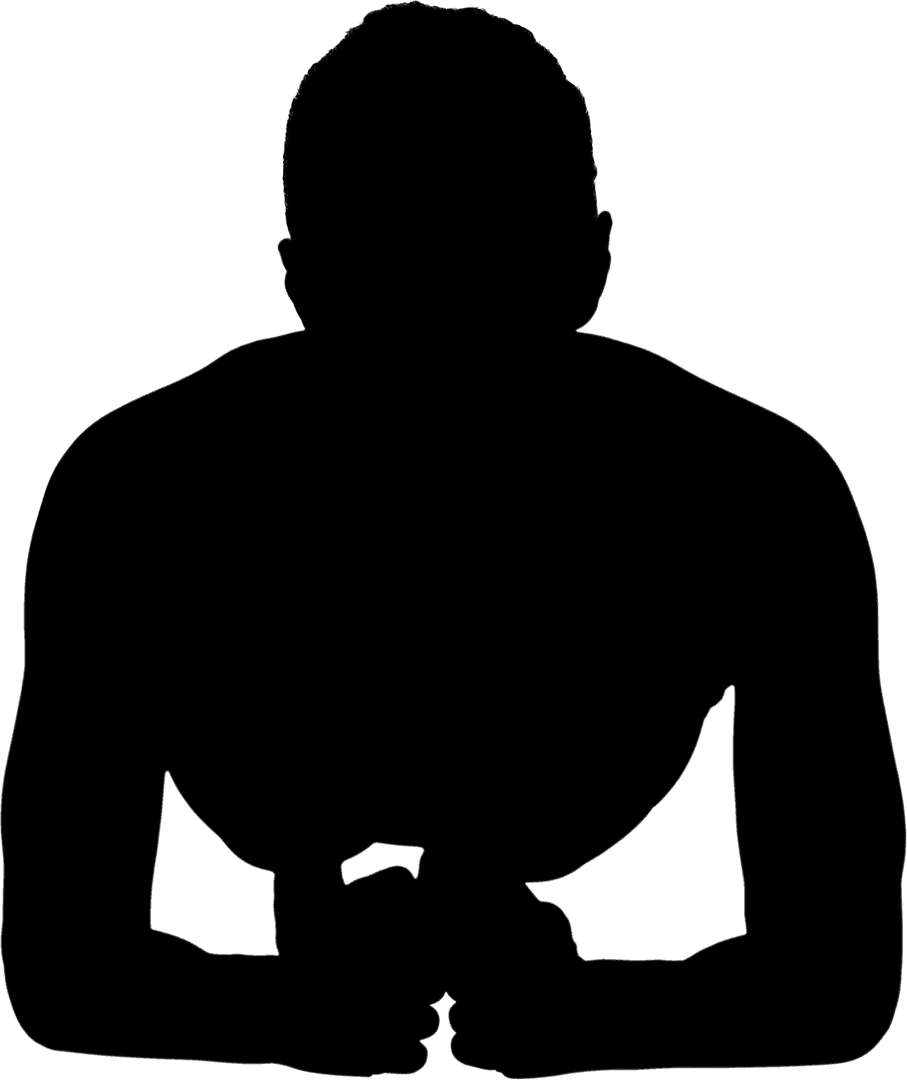 Effective Plank Exercise Male Silhouette Transparent PNG