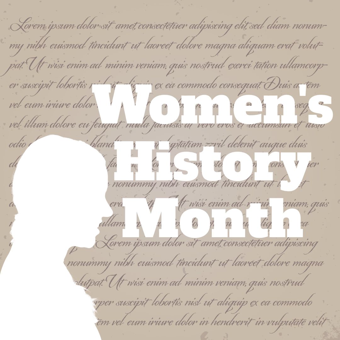 Women's History Month Celebration with Historical Silhouette