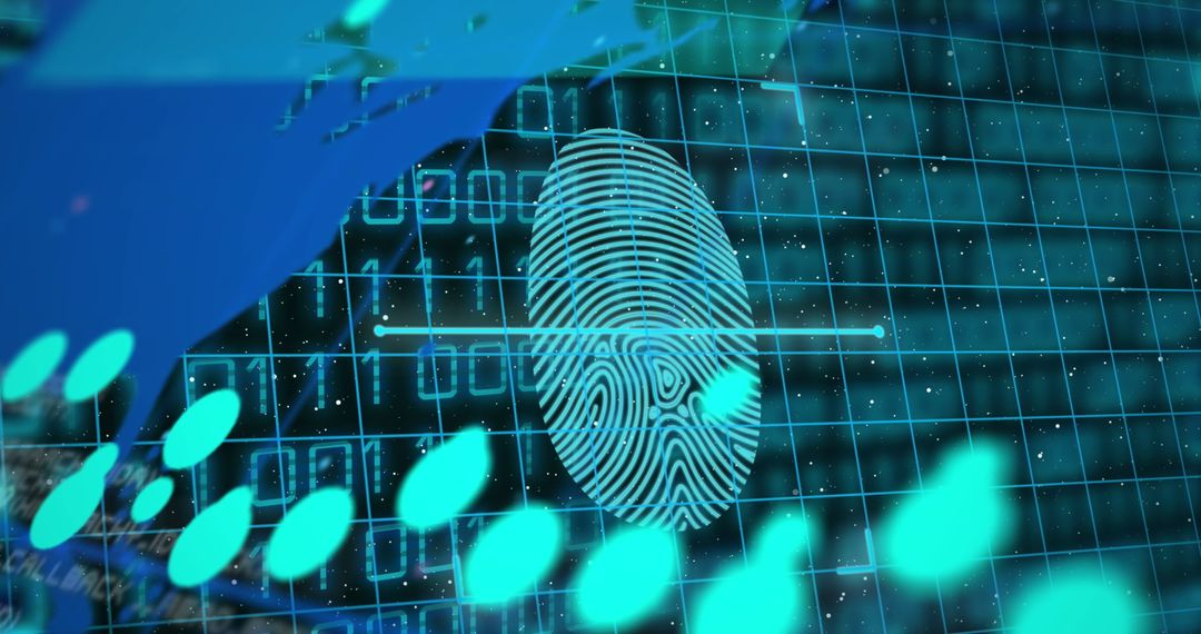 Digital Fingerprint with Binary Code and World Map - Free Images, Stock Photos and Pictures on Pikwizard.com
