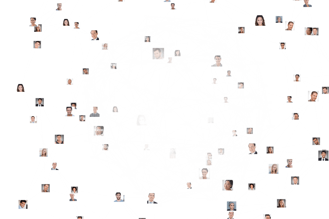 Transparent Network of People Connected by Digital Lines