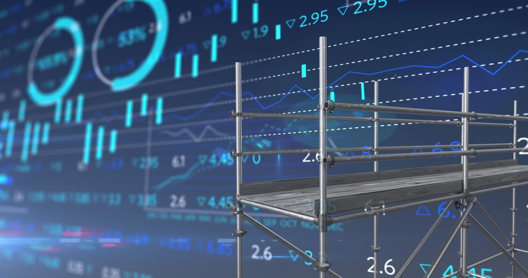 Financial Growth Interface with Scaffolding Symbolism