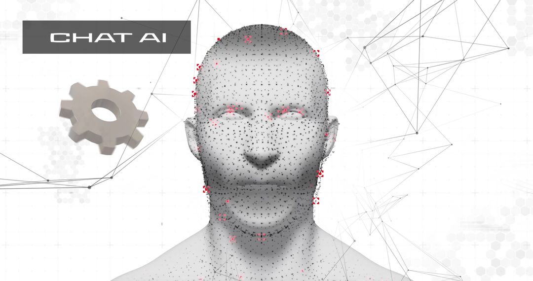 Futuristic AI Interface with Digital Human Concept