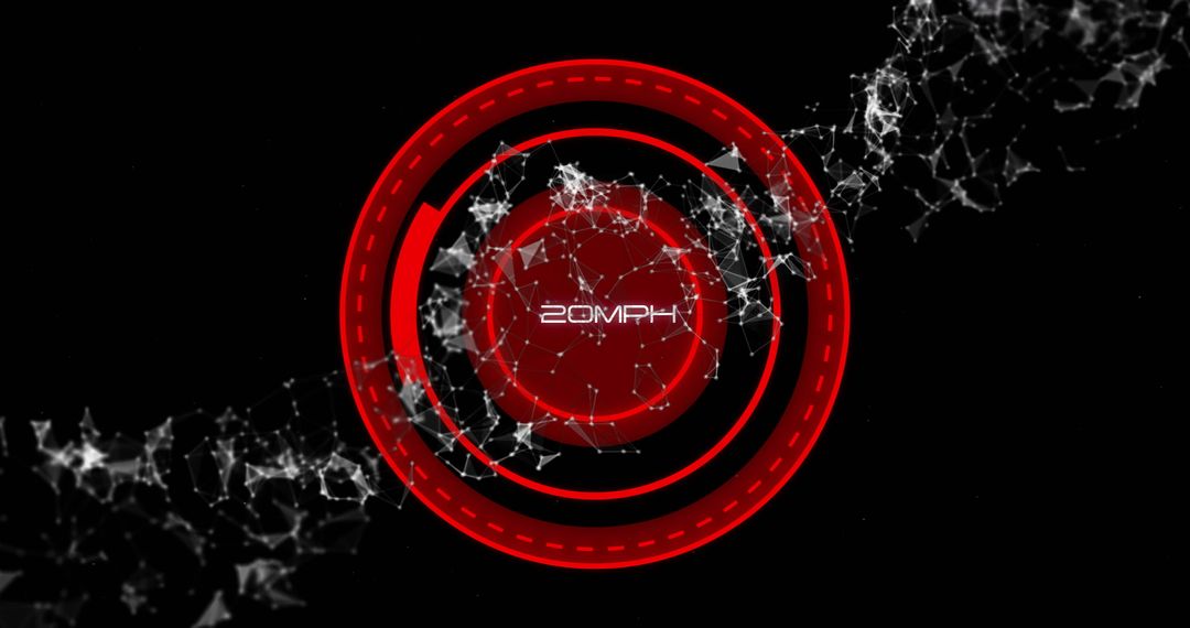 Futuristic Digital Analysis Mesh with Speed Dial Concept