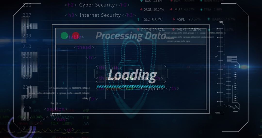 Digital data processing and cyber security visual interface