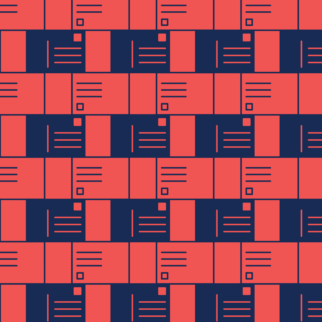 Seamless Retro Postcards Pattern on Transparent Background