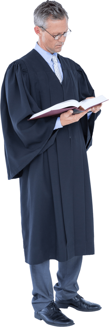 Transparent Image of Lawyer Holding Legal Book