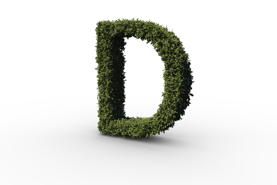 Transparent 3D Letter D Made of Leaves - Download Free Stock Images Pikwizard.com