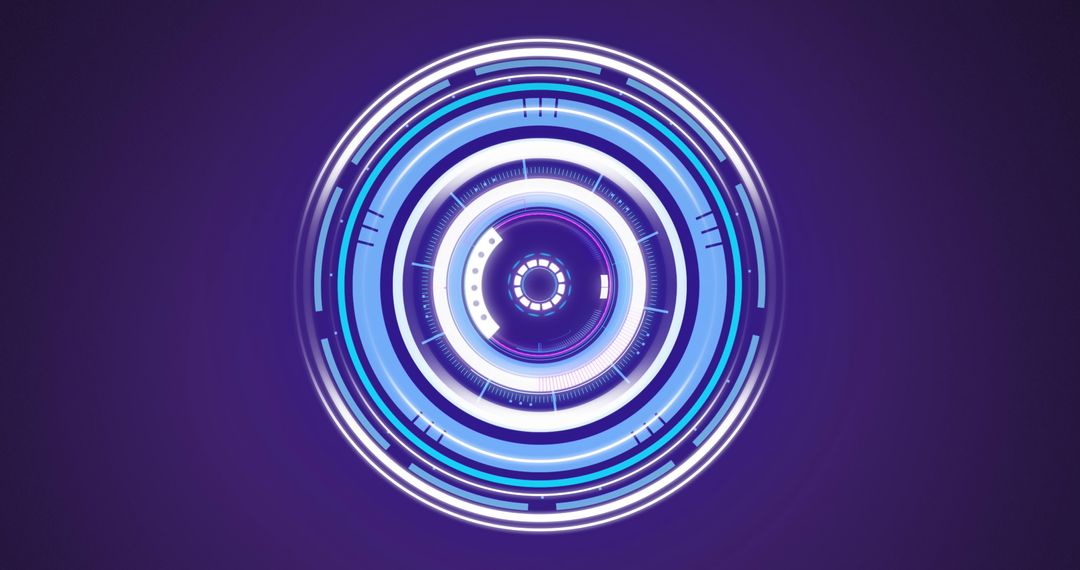 Futuristic Technology Circle Interface with Digital Elements