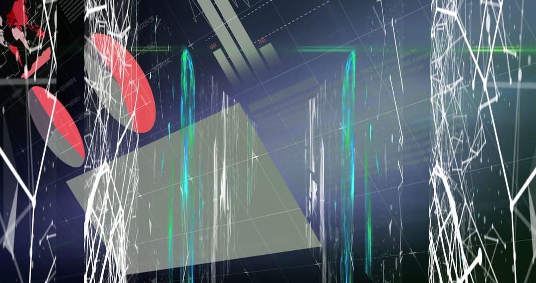 Futuristic Abstract Digital Art with Dynamic Lines and Shapes