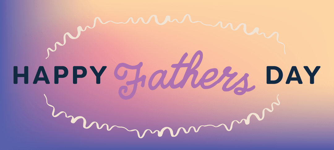 Happy Father's Day Illustration with Transparent Gradient Background