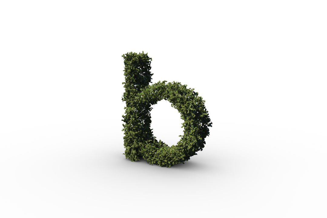 Transparent Letter B Made of Green Leaves - Download Free Stock Images Pikwizard.com