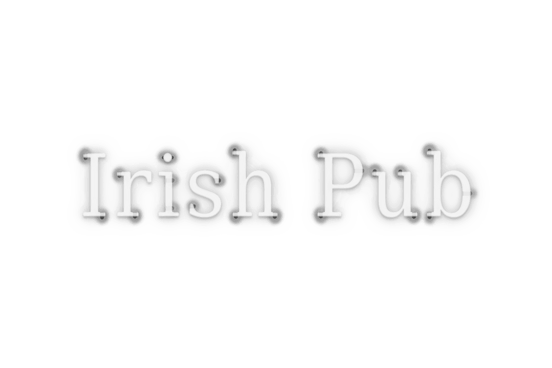 Irish Pub Typography on Transparent Background Vector