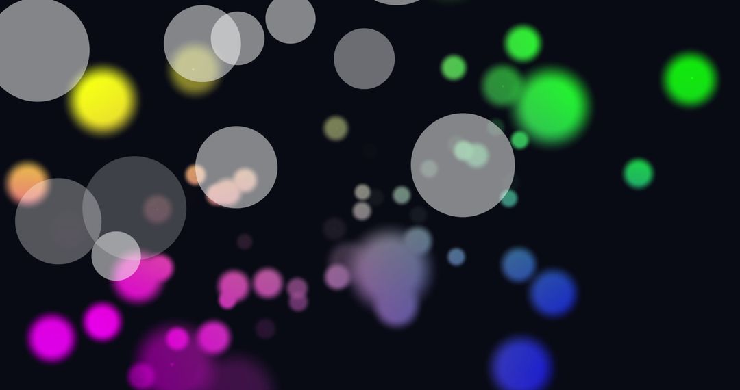 Abstract Colorful Bokeh Lights on Dark Background