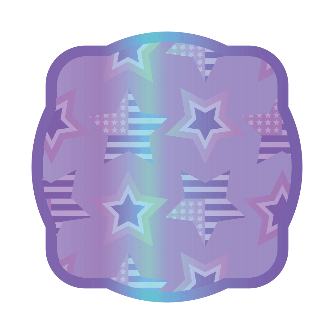 Vibrant Star-Patterned Transparent Frame in Pastel Colors