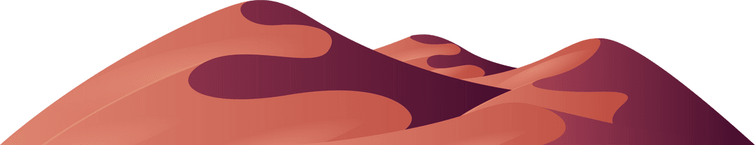 Abstract Geometric Desert Dunes on Transparent Background