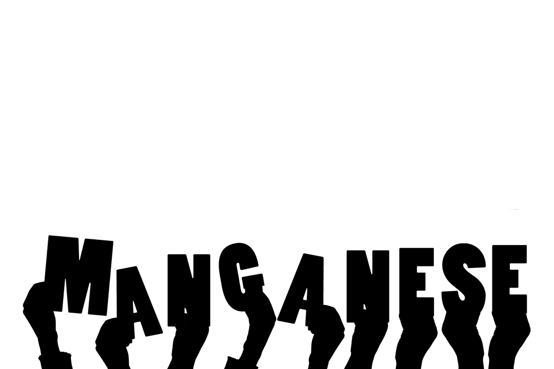 Transparent Hands Holding Manganese Element Diagram Illustration