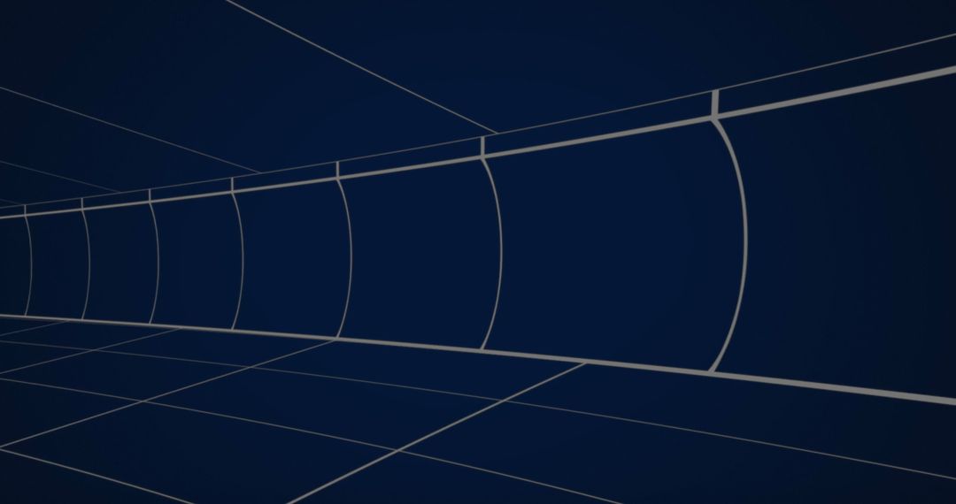 Futuristic Tunnel Curves with Abstract Geometric Pattern