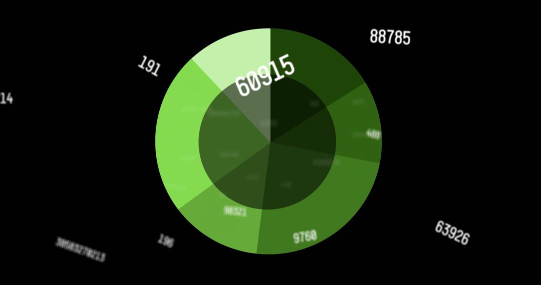 Data Visualization Over Green Circular Interface