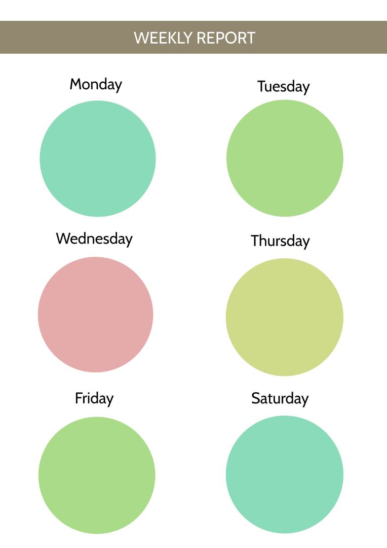 Minimalist Weekly Report Template with Circular Design - Download Free Stock Images Pikwizard.com