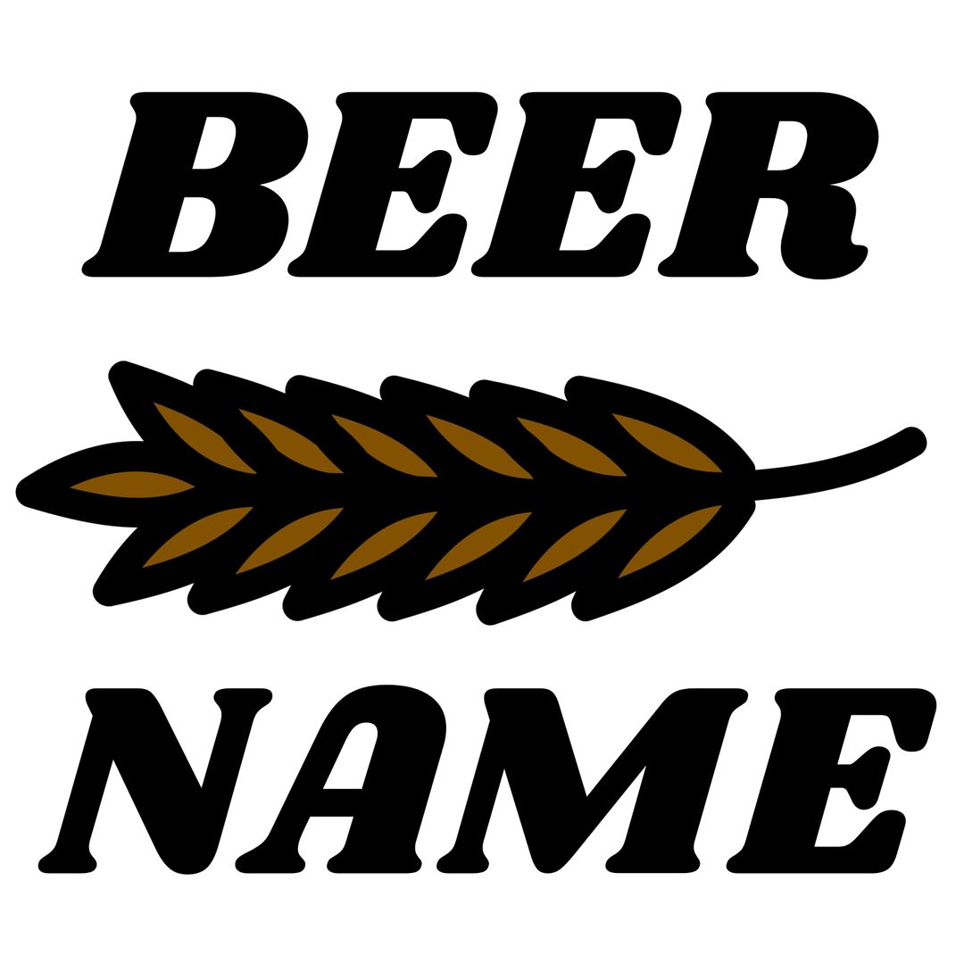 Bold Beer Branding Logo with Barley Icon and Text