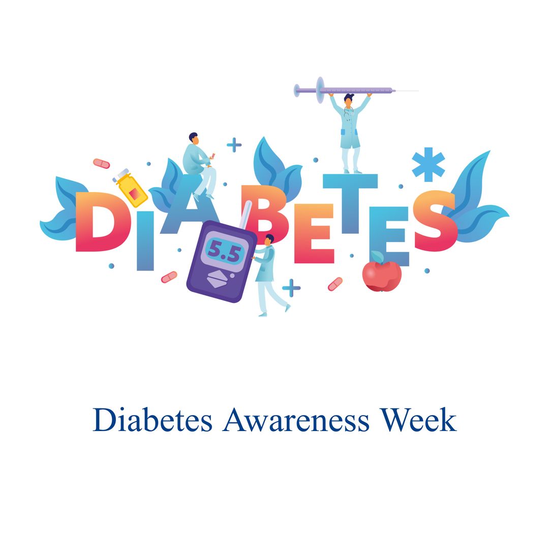 Diabetes Awareness Week Concept with Medical Elements