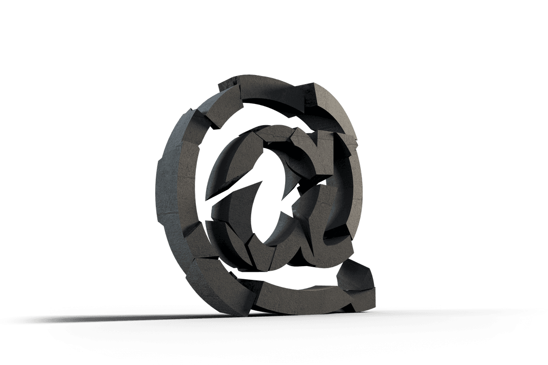 Transparent Broken 3D At Symbol Illustration