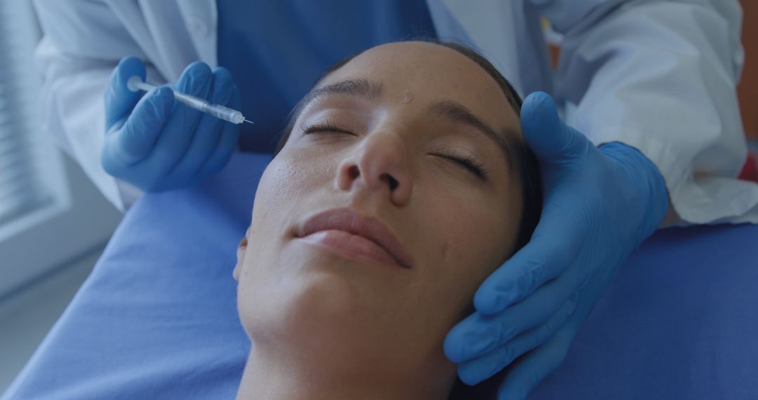 Close-up Female Receiving Facial Injection in Cosmetic Clinic - Free Images, Stock Photos and Pictures on Pikwizard.com