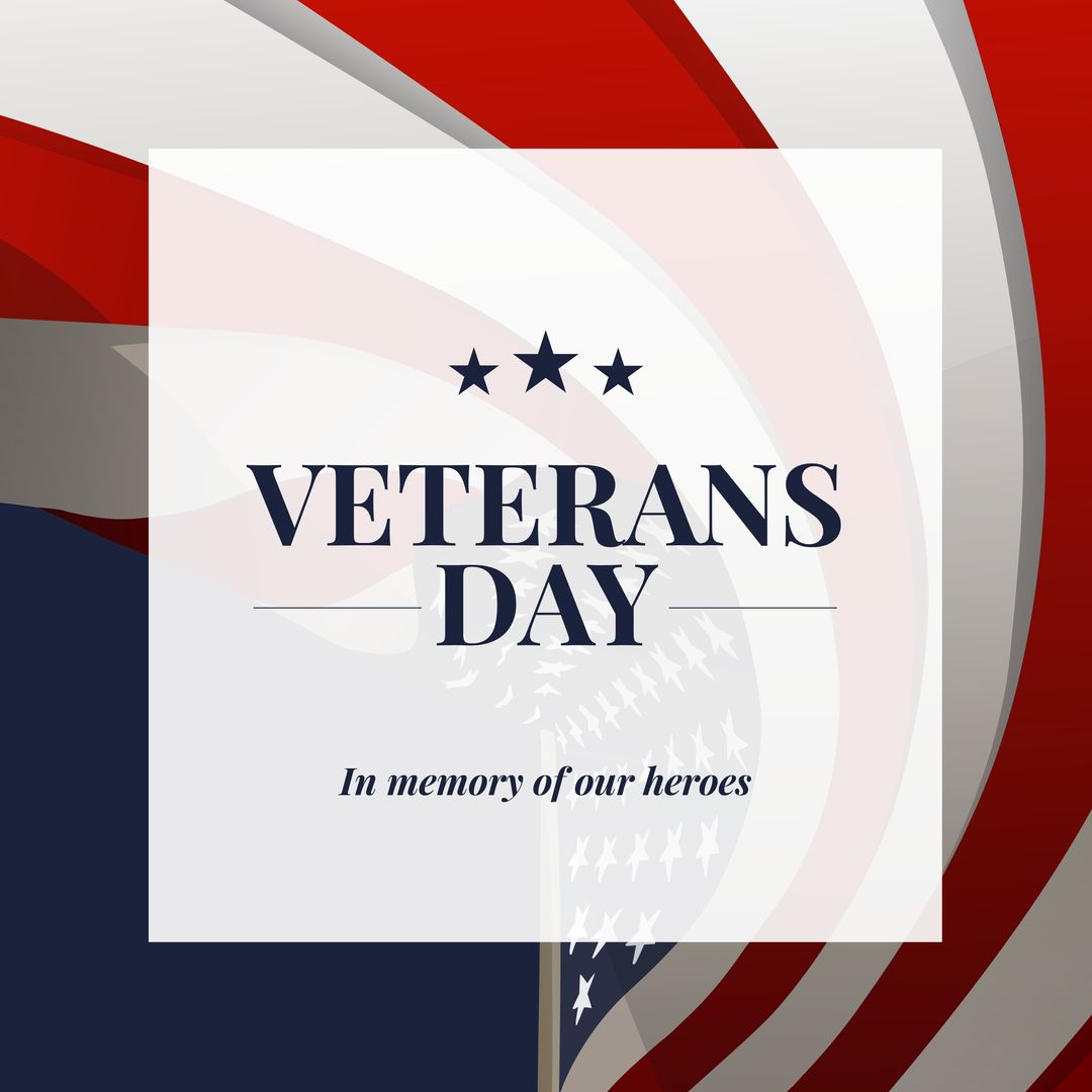 Veterans Day Text with USA Flag Background - Download Free Stock Templates Pikwizard.com