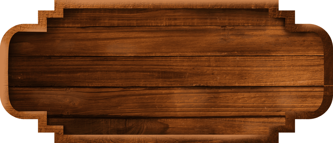 Transparent wooden plaque with detailed grains