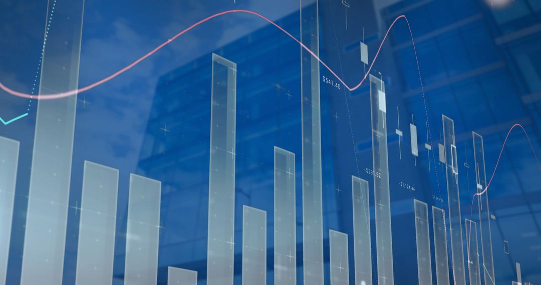 Futuristic Data Analysis with Modern Cityscape as Backdrop