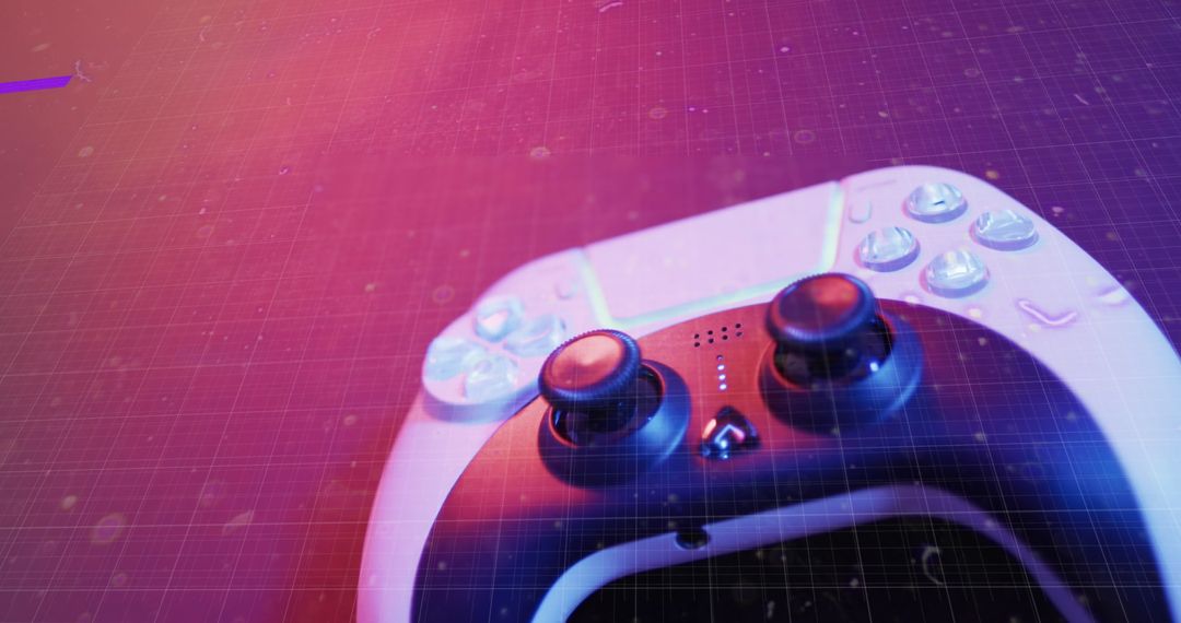 Abstract Gaming Controller with Futuristic Interface Elements