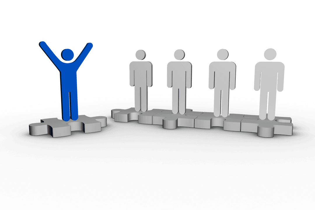 Autism Awareness Symbols on Transparent Puzzle Background