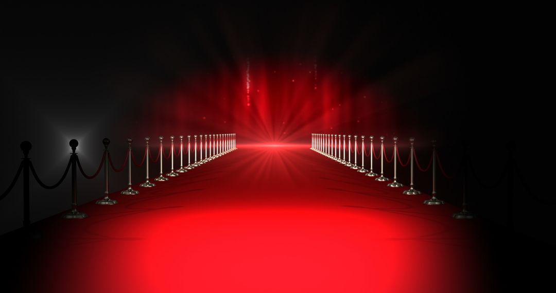 Elegant Red Carpet with Spotlight Illumination - Free Images, Stock Photos and Pictures on Pikwizard.com