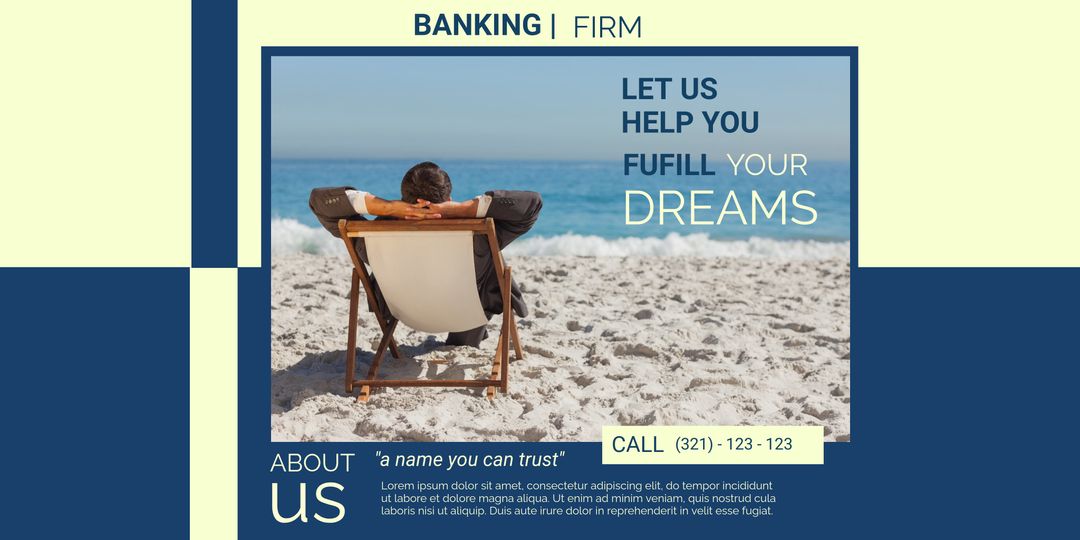 Relaxing Dreamy Beach Scene Promoting Financial Freedom