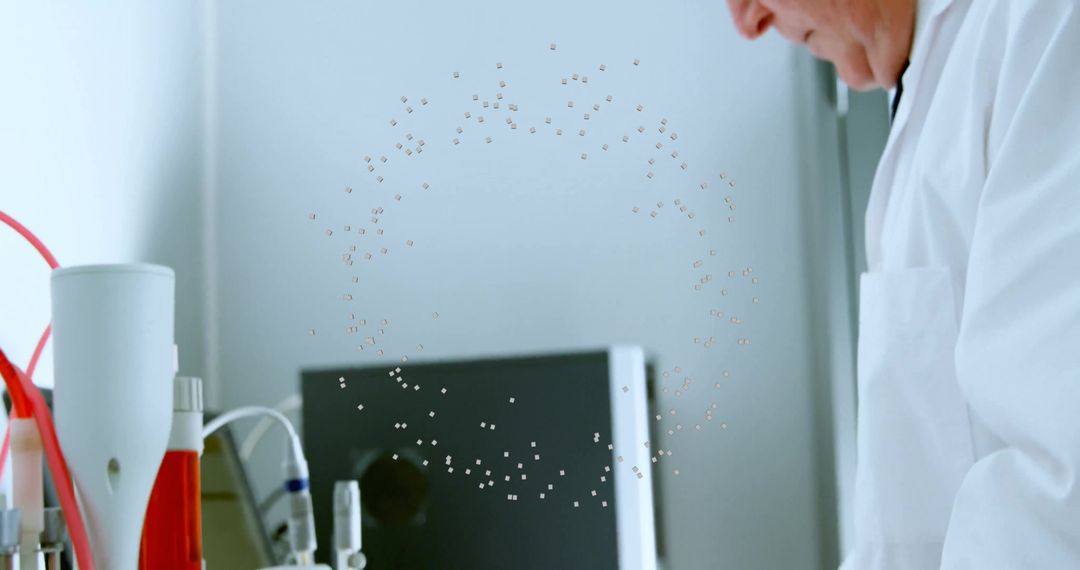 Senior Scientist Conducting Laboratory Experiments in Advanced Research Facility