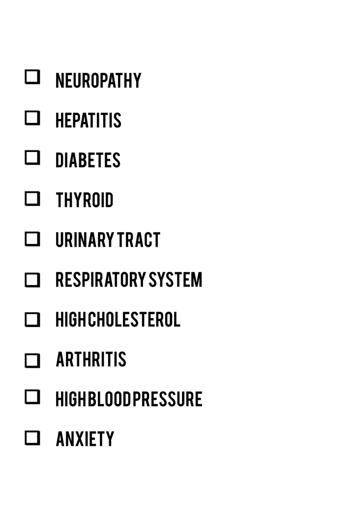 Transparent Digital List of Symptoms Illustration for Healthcare Use