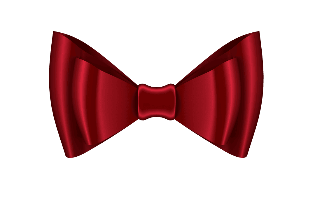 Red Bow Tie on Transparent Background Elegant Vector Illustration