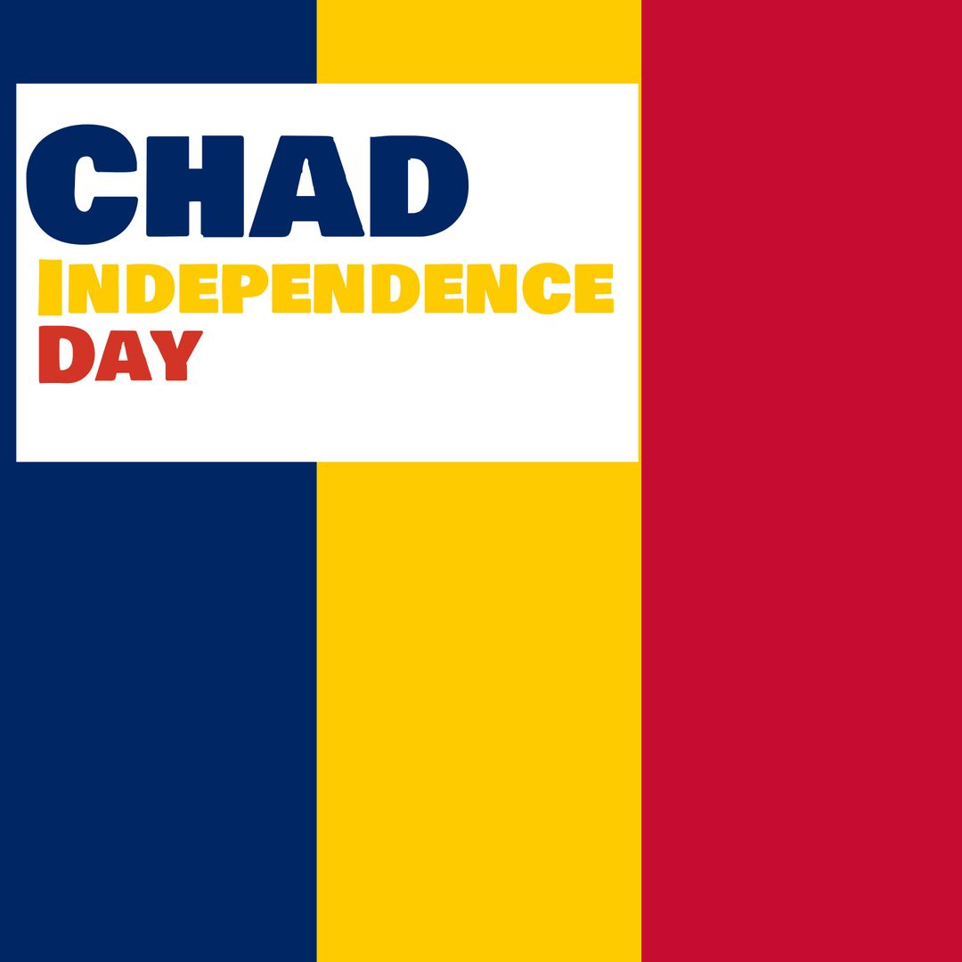 Chad Independence Day with National Flag Background