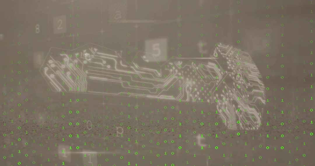 Digital Circuit Board in Futuristic Binary Realm