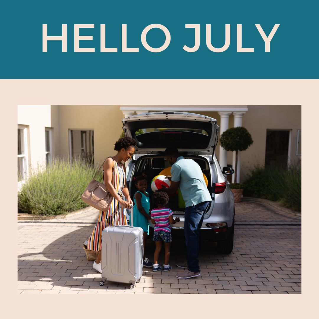 Family Packing Car for July Vacation
