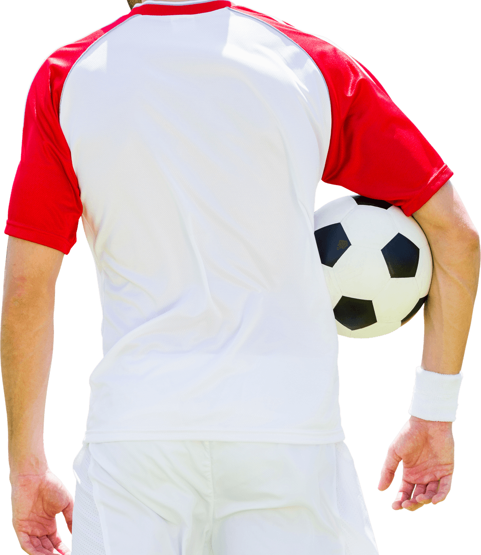 Transparent Background Gymnastic Football Player with Soccer Ball