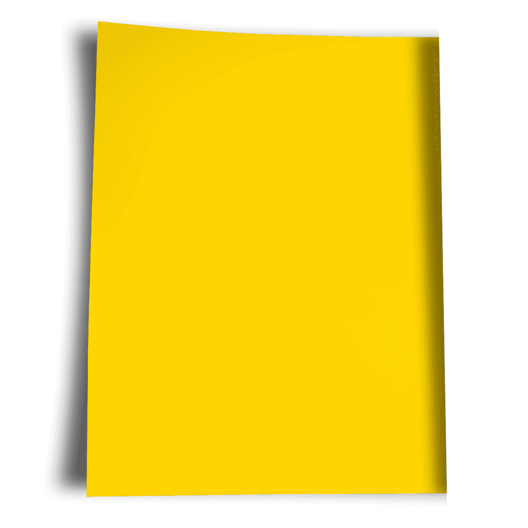 Yellow Note with Copy Space on Transparent Background
